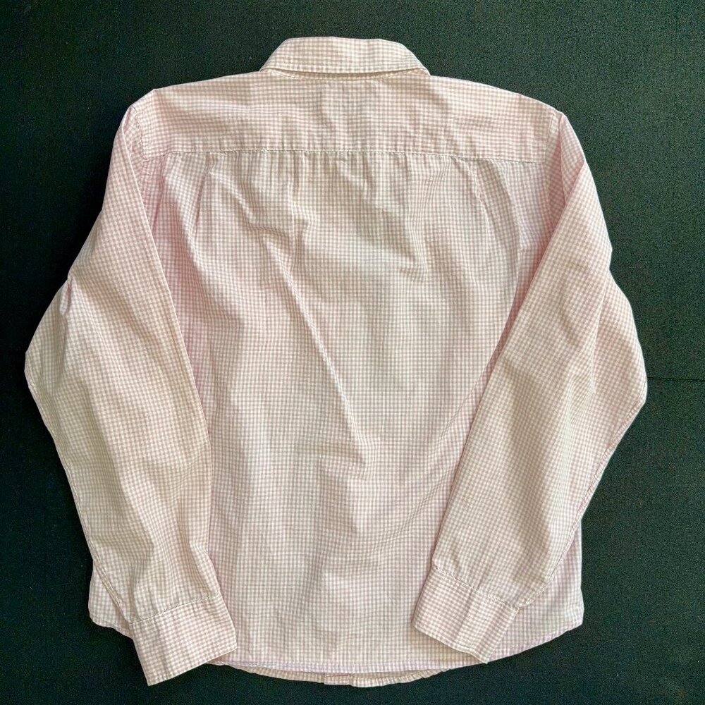 J.Crew Pink Gingham Button-Down Shirt | 2-Ply Cotton | L